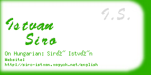 istvan siro business card